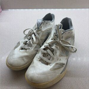 Men's White and Gray Athletic Shoes